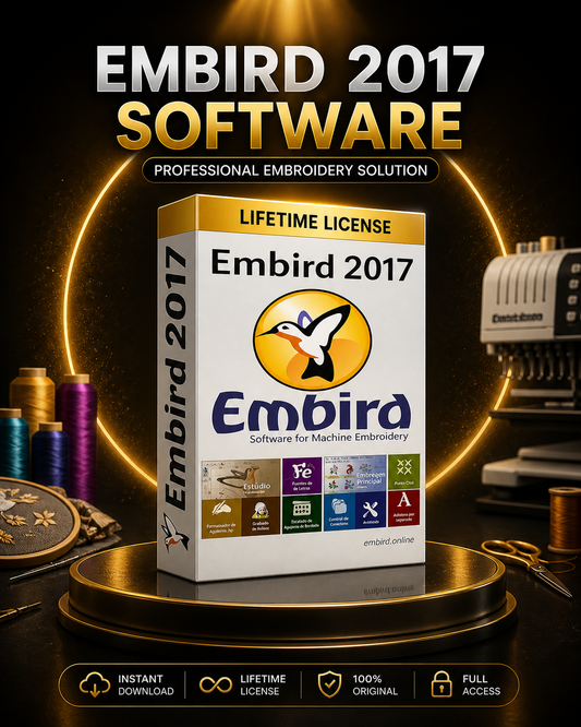 Embird 2017 embroidery software Lifetime license ( Instant download )